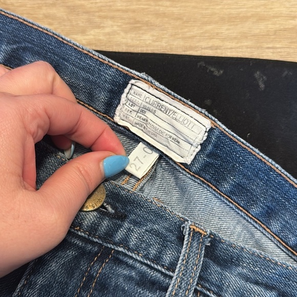 Current/Elliott Blue The Boyfriend Loved Straight Leg Casual Relax Fit Jeans 27 - Picture 7 of 9